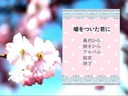 嘘をついた君に